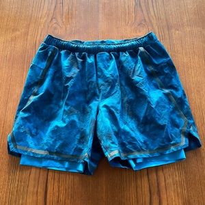 Lululemon Men’s Surge Short 6” Bold Lines (w/ Liner)